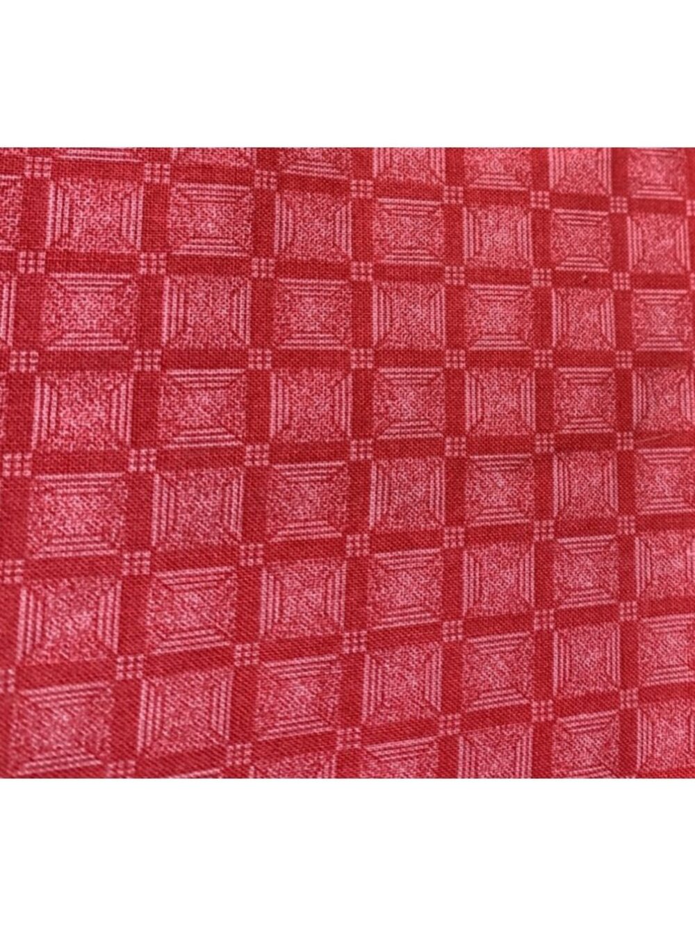 Pink Checkered Cotton Fabric 1/2 yard x 42" Quilting Craft Material Sewing Proje